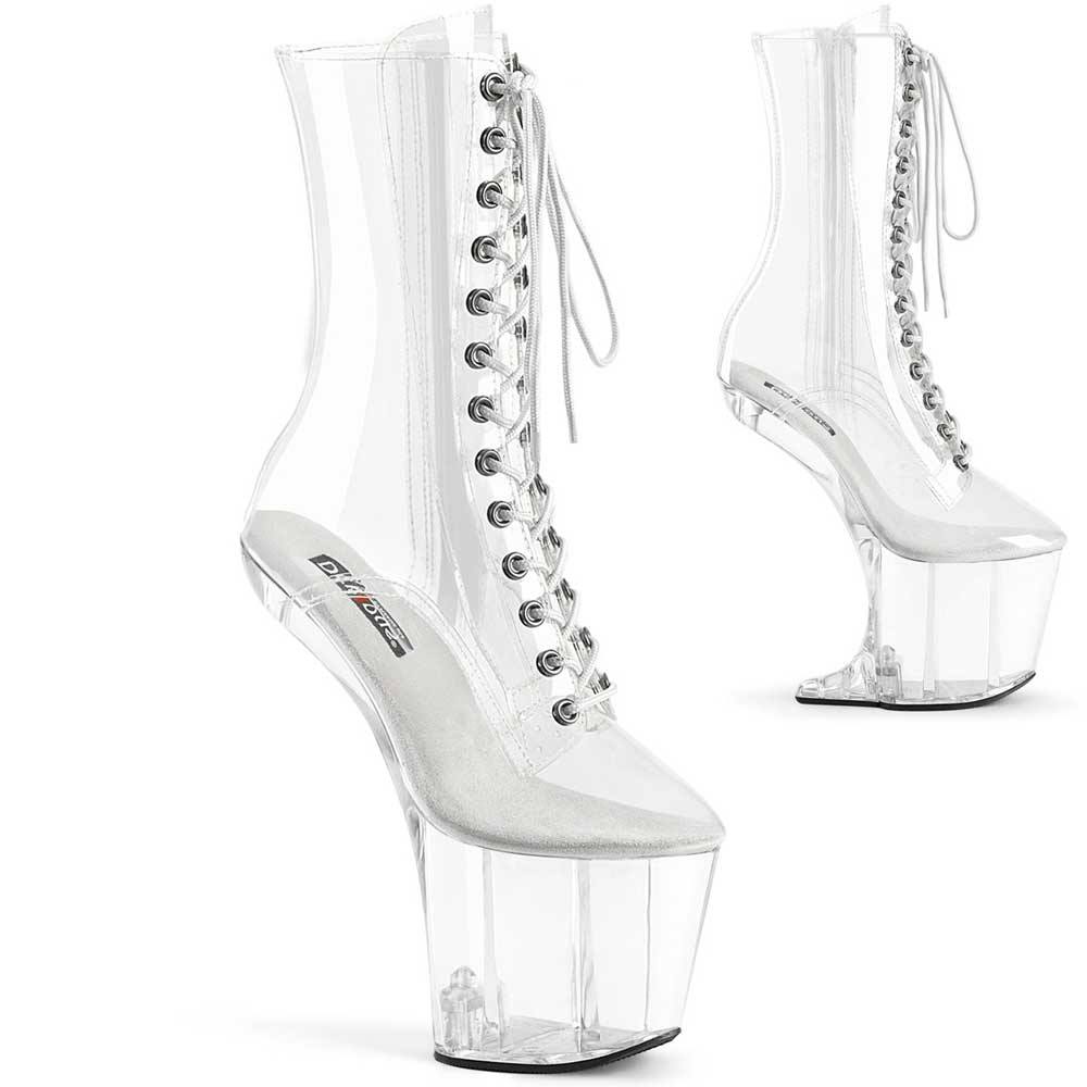 Pleaser - CRAZE1040C Bottes de plateforme, Pole dance chaussures - Transparent Product image